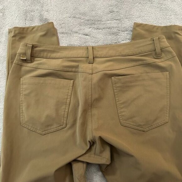 Lululemon ABC Pants Slim Fit Warpstreme Men's size 33 Tan Brown - Picture 6 of 7